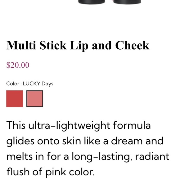NIB: Lucky Chick Lip & Cheek Mult-Stick: Color Lucky Days - Picture 2 of 3
